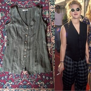 Striped Gray Vest for Women